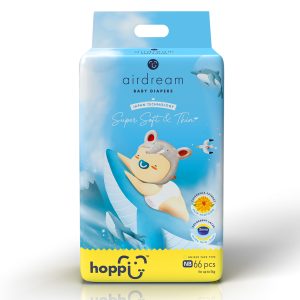Bỉm - Tã dán Hoppi Airdream Newborn 66 miếng (cho bé ≤ 5kg)