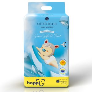 Bỉm - Tã dán Hoppi Airdream size L 40 miếng (cho bé 9 - 14kg)