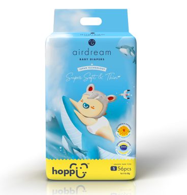 Bỉm - Tã dán Hoppi Airdream size S 56 miếng (cho bé 4 - 8kg)