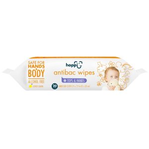 Khăn ướt kháng khuẩn Hoppi Antibac 20 tờ sạch khuẩn 99.9%
